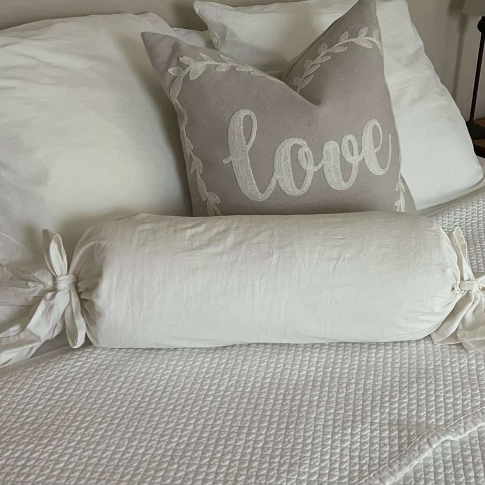 White Bolster Pillow
